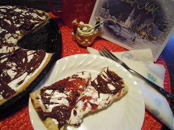 Marshmallow Raspberry Cookie Pizza