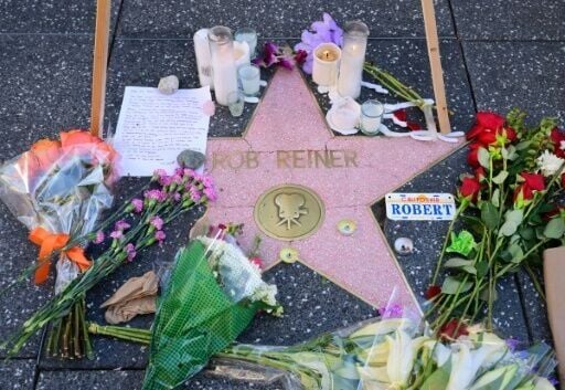 Fans have laid flowers on Rob Reiner's star on the Hollywood Walk of Fame