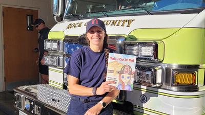 Firefighter-turned-author Lane Carl will sign copies of her book Oct. 7 at Rock Community’s House 5 in Arnold.