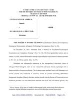 FNF - NC - Federal Lawsuit DeCarlos Brown Evaluation Order