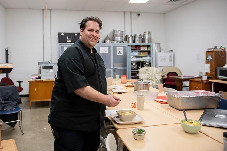 Chef Tony Nowicki inside the Missouri Eastern Correctional Center’s culinary arts classroom.