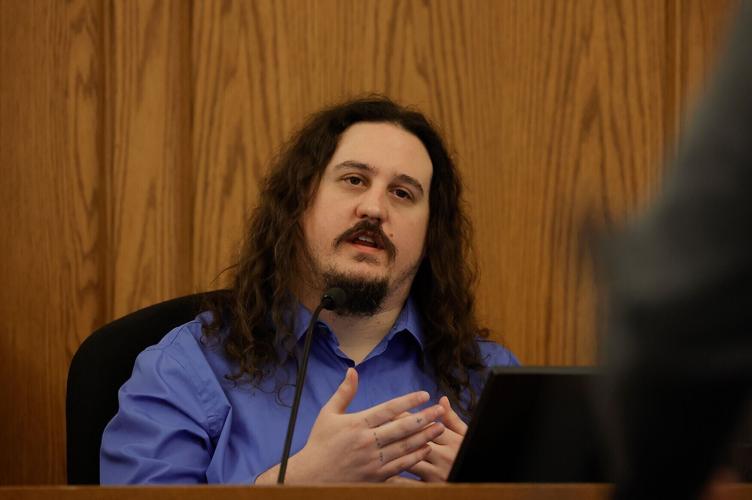 Dalton Perkins testifies during the third day of his trial