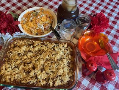 My Leader Yummy: Chili Dog Casserole and Texas Salad