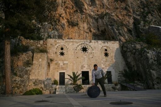 Preparations for Christmas Eve mass at the ancient St Peter's rock church