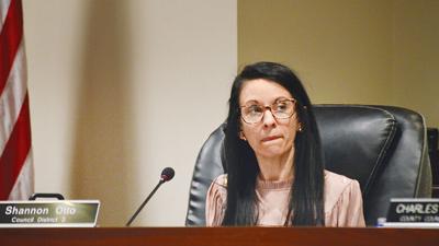The newly elected Shannon Otto (District 3, Arnold) at the Jan. 9 council meeting.