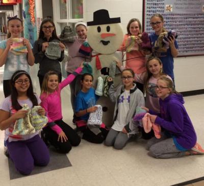 Lone Dell Elementary students make, donate hats