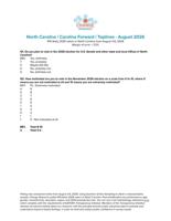 FNF - NC - Poll Carolina Forward  August 2026