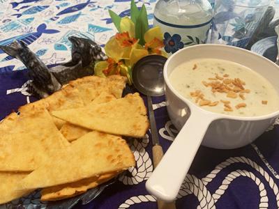 New England Clam Chowder, Italian Cheese Wedges