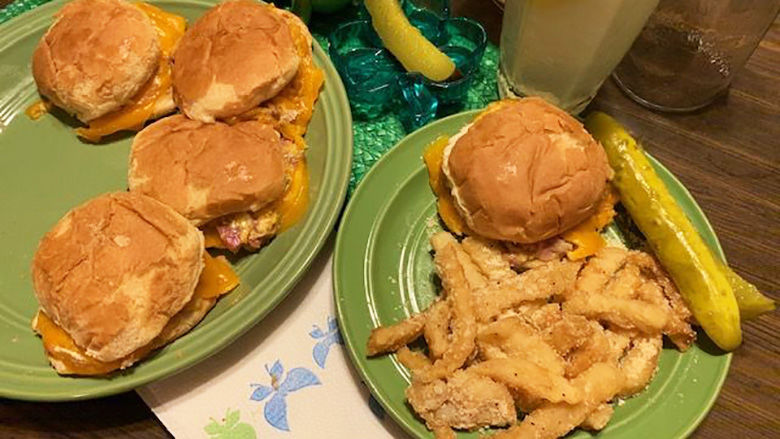 Corned Beef Buns, Emerald Isle Spuds