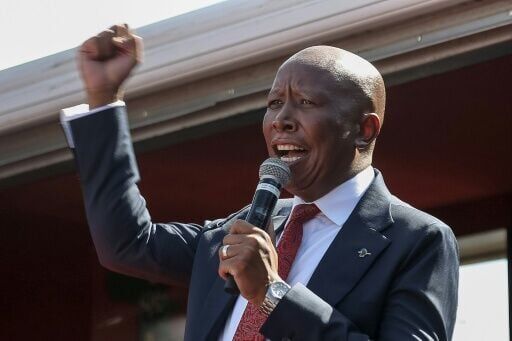 EFF leader Julius Malema addressed his supporters outside the court on Wednesday ahead of his sentencing