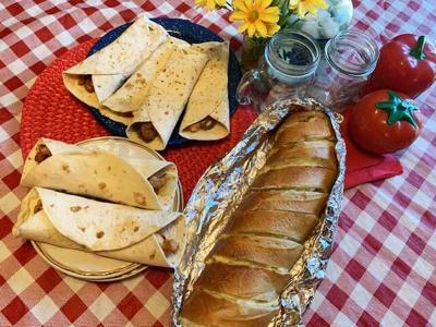 BBQ Chicken Wraps, Grilled Cheese Loaf