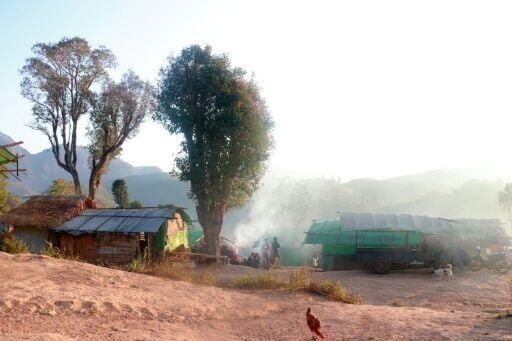 Hundreds live at the camp, a scattering of bamboo structures perched in a mountain valley
