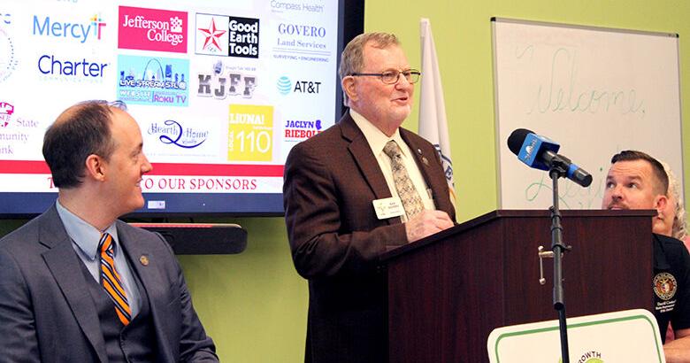 Jefferson County Growth Association President Dan Govero speaks at the 2026 Legislative Forum.