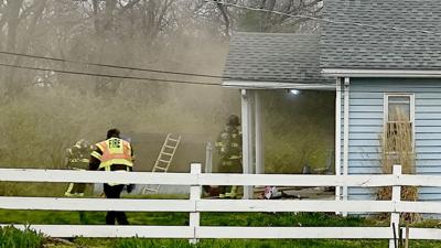 This home on Carlton Drive was damaged by fire, which authorities believe was caused by arson.