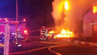 A home on Church Street in Hematite was destroyed by fire.