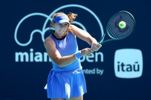 Russia's Mirra Andreeva is through to the fourth round of the Miami Open after a victory over Czech Marie Bouzkova