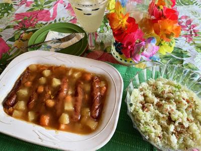 Hawaiian Sausage Meal, German Coleslaw