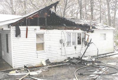 This home on Dry Creek Road in the Antonia area was damaged by an electrical fire.