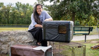 Stacey Kinsey of Pevely helps stray cats have warm places to stay in the winter.