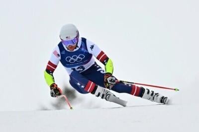 American Ryan Cochran-Siegle competes in the first official training for the men's downhill in Bormio