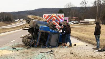 A Cedar Hill man was hurt when a pickup struck the tractor he was driving on Hwy. 30.