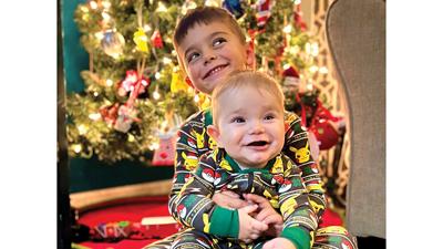 Jonathan Hendershot won last year’s contest with this picture of his sons, Jack, then 5, and Charlie, then 6 months, in front of the Christmas tree in the family’s Festus home.