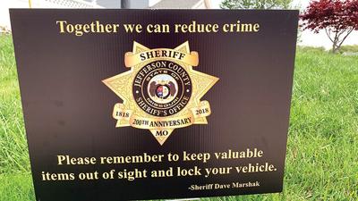 JCSO lock your car sign