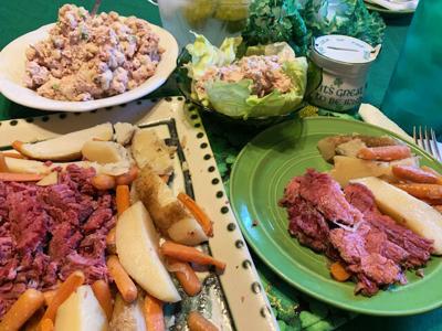 Crockpot Corned Beef Dinner and Irish Corned Beef Mac Salad