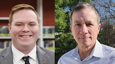 Patrick McKelvey, left, will be taking over as the Arnold Food Pantry executive director from Ed Fitzhenry, who is stepping down.