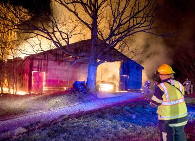 Barn fire in De Soto