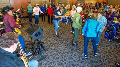 Seniors enjoyed the band at the 2019 Arnold Senior Expo.
