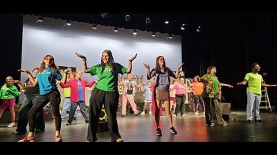 Herculaneum High School students rehearse “Dare to Dream Jr.”