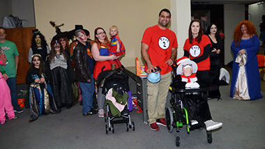 Some of the families who dressed in costumes for the 2019 Great Pumpkin Festival.