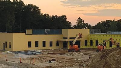 Construction moves along on the new Health Department office in Hillsboro.