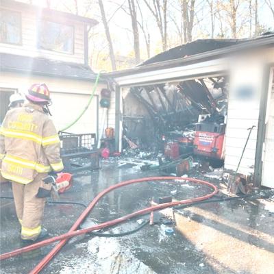 Fire damages garage at home west of Arnold