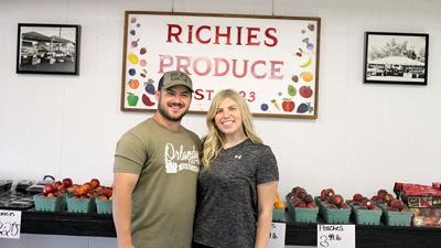 Richie Freukes and his fiancée, Lexie Meyer, recently opened Richie’s Produce in Eureka.