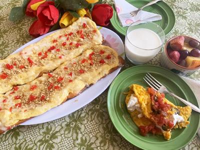 Cream Puff Coffee Cake, Wester Omelet