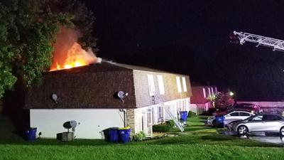 This apartment building on Westwood Drive in Festus was damaged by fire.