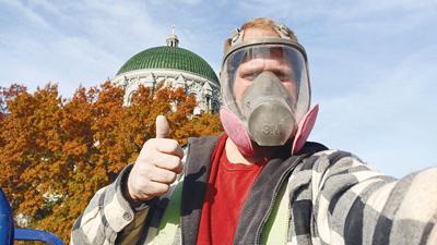 Timothy Hardin of Aaron Masonry works throughout the St. Louis area.