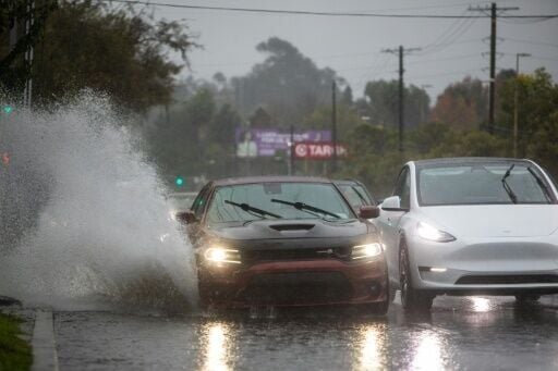 Heavy rains caused fallen trees and some flooding in Los Angelse on December 24, 2025, while thousands in southern California were without power
