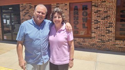 Jack and Cindy Jolly co-owners of Arnold Bowl