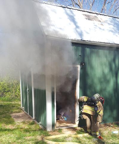 Hillsboro shed damaged in fire