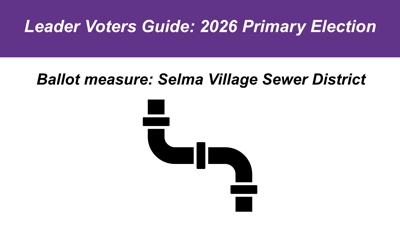 Voters guide: 2026 Primary election selma village sewer district