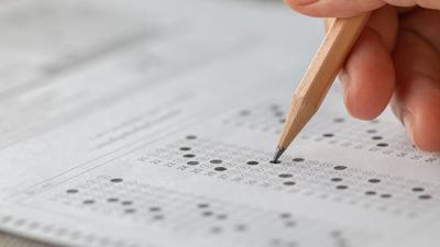 school test scantron photo