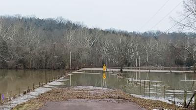 Little Dutch Creek at Crooked Creek in Cedar Hill was flooded over the weekend.