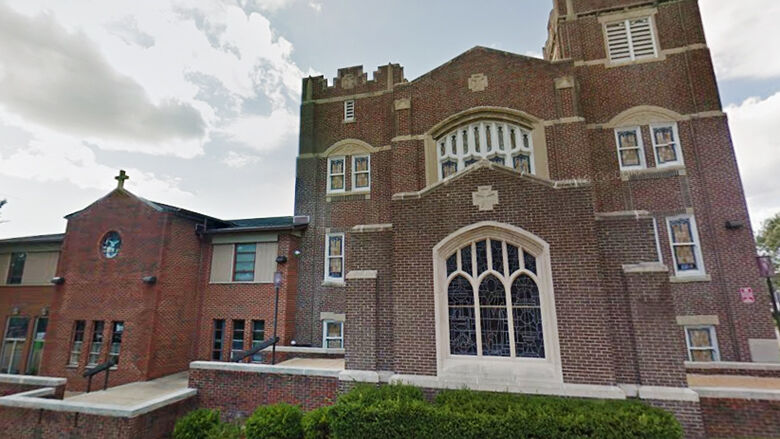 This photo of the First UMC Church represents a contemporary view of the church today, showing the education building at left that was added in the early 1960s to accommodate the growing children and youth ministry programs.