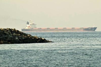 A tanker in the Strait of Hormuz, a key shipping lane for oil