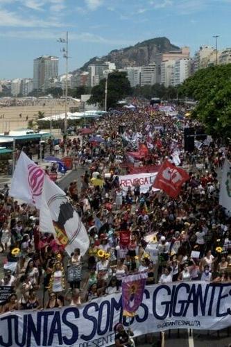 Thousands marched in Rio, Brazil