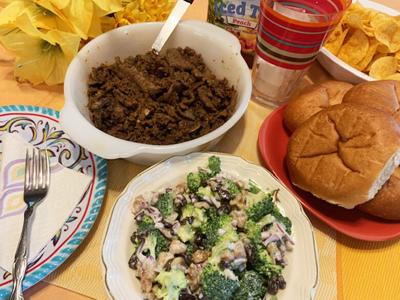 Cajun Steak, Sweet-Sour Broccoli Salad