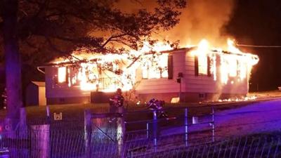 This home on Fox Farm Road south of De Soto was destroyed by fire.